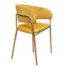 Betsy Fabric Lounge Chair in Yellow Colour