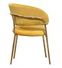 Betsy Fabric Lounge Chair in Yellow Colour