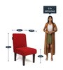 Betty Fabric Coffee Table Set in Red Colour with 2 Chairs