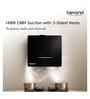 Beyond Appliances Cube Pro Plug N Play Ductless Kitchen Chimney 1400 CMH Auto Clean Black