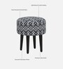 Bezel Fabric Seating Stool In Chestnut Color