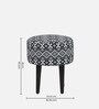 Bezel Fabric Seating Stool In Chestnut Color