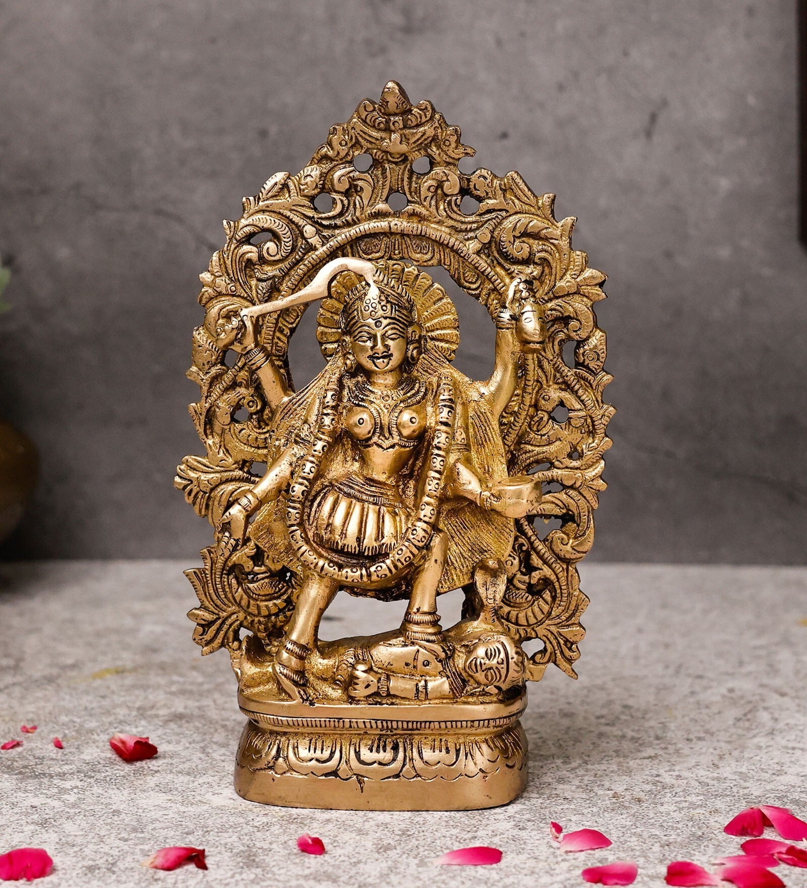 Bhairavi Kalika Devi Brass Religious Idol