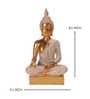Bhumisparsha Mudra of Gautam Buddha Statue (Gold & White)