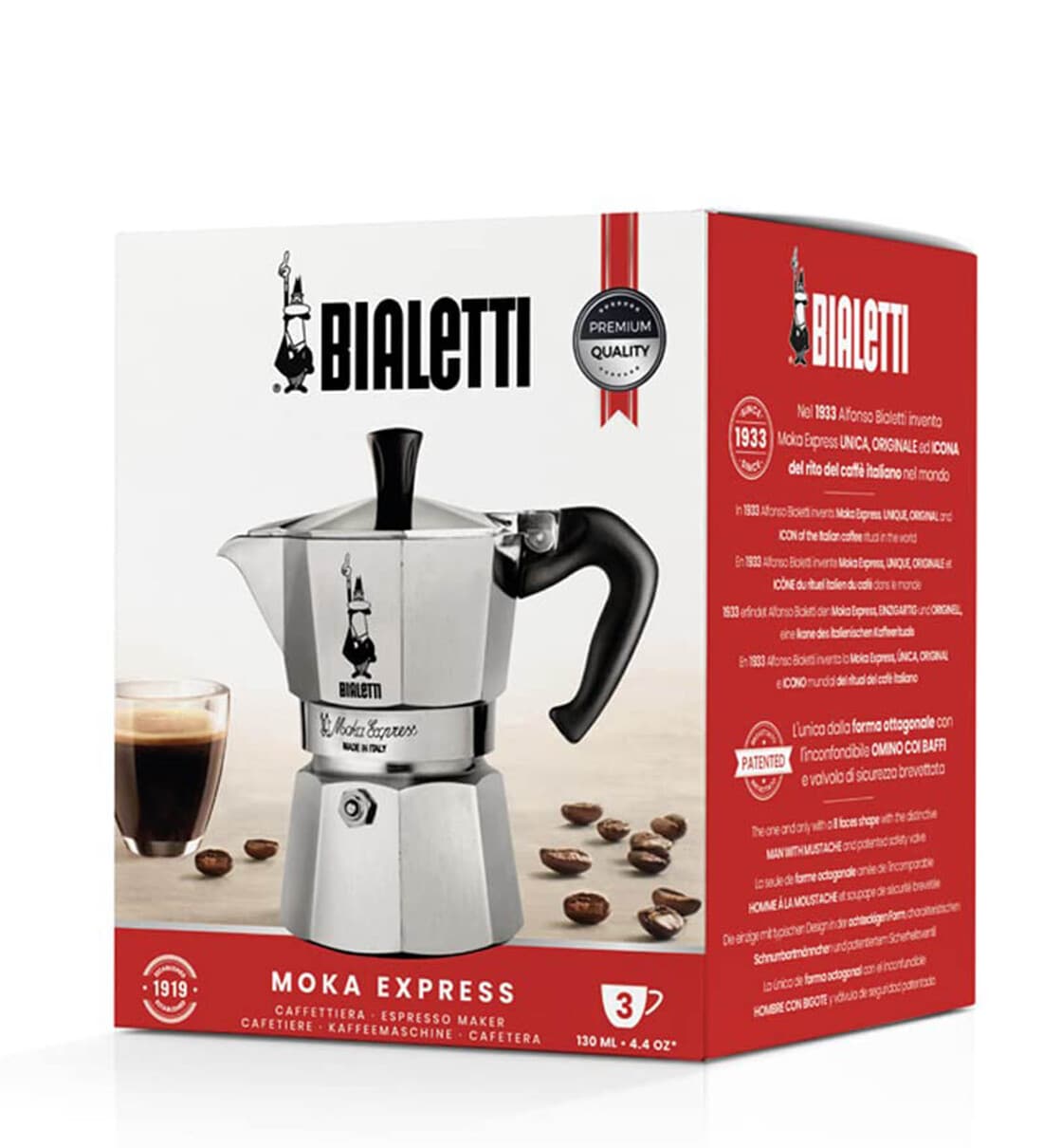 Buy Bialetti Moka Express 3 Cup Espresso Maker/Percolator/Stovetop