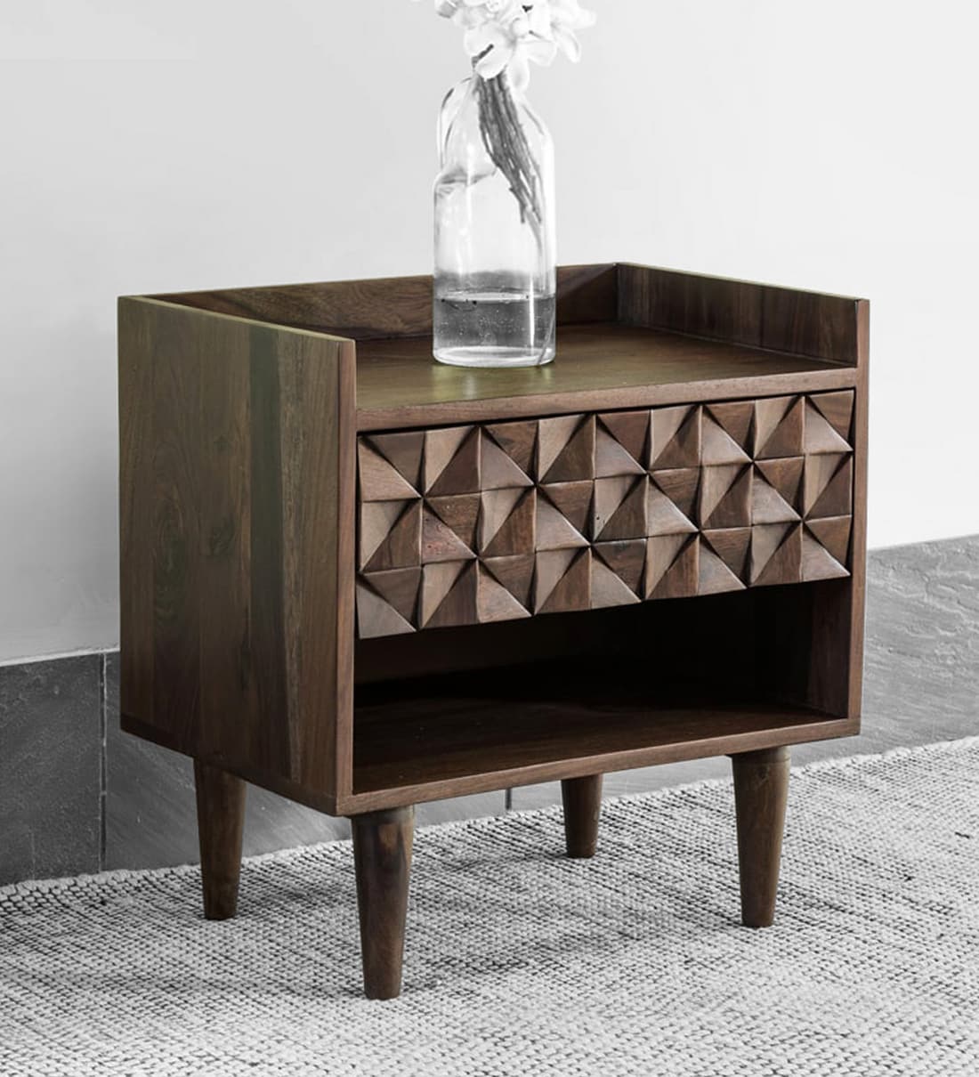 american walnut bedside table