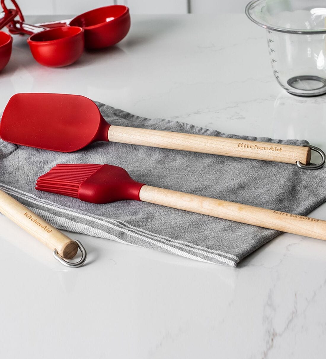 KitchenAid Birchwood Classic Mixer Spatula - Empire Red