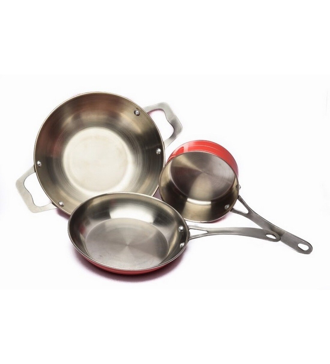 Buy Birde Stainless Steel Induction Base Cookware Set Set of 3 Online