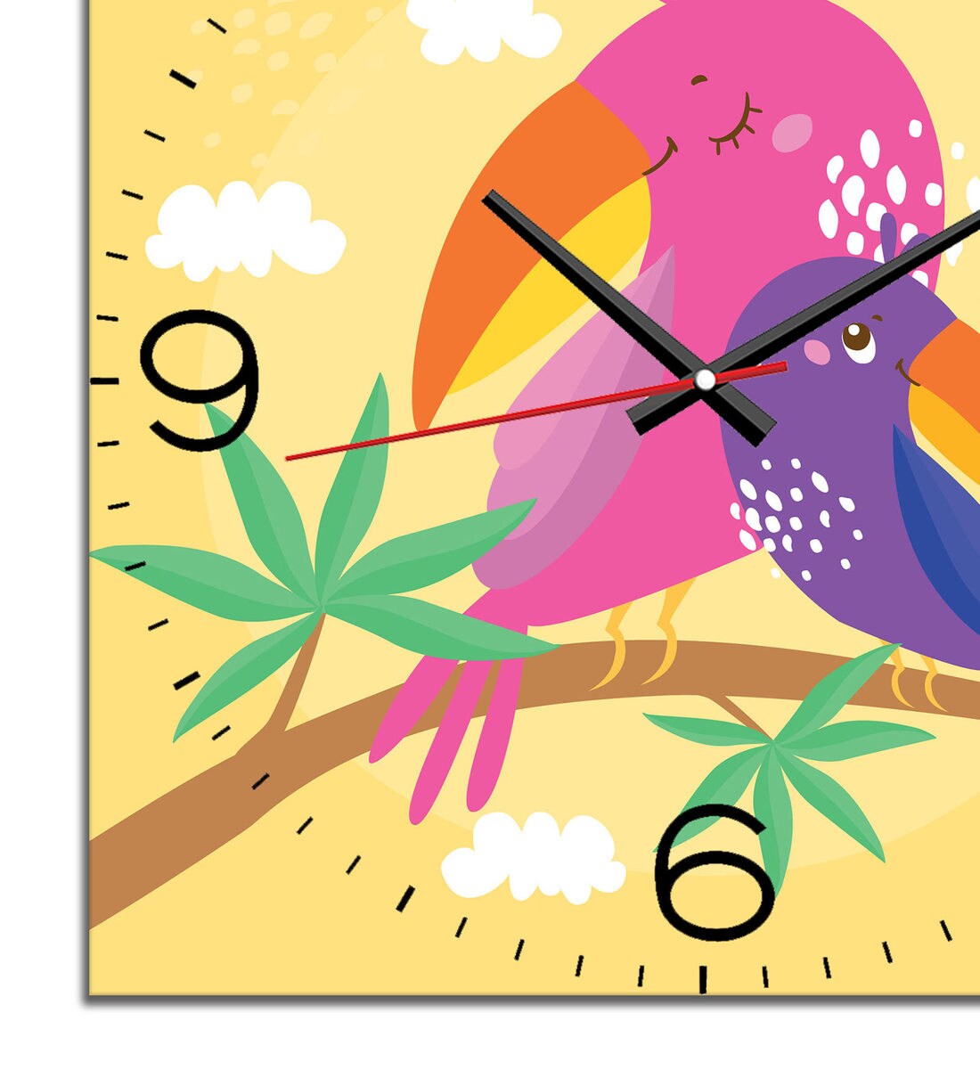 Buy Birds Wall Clock in Multicolour by WENS Online Kids Wall Clocks