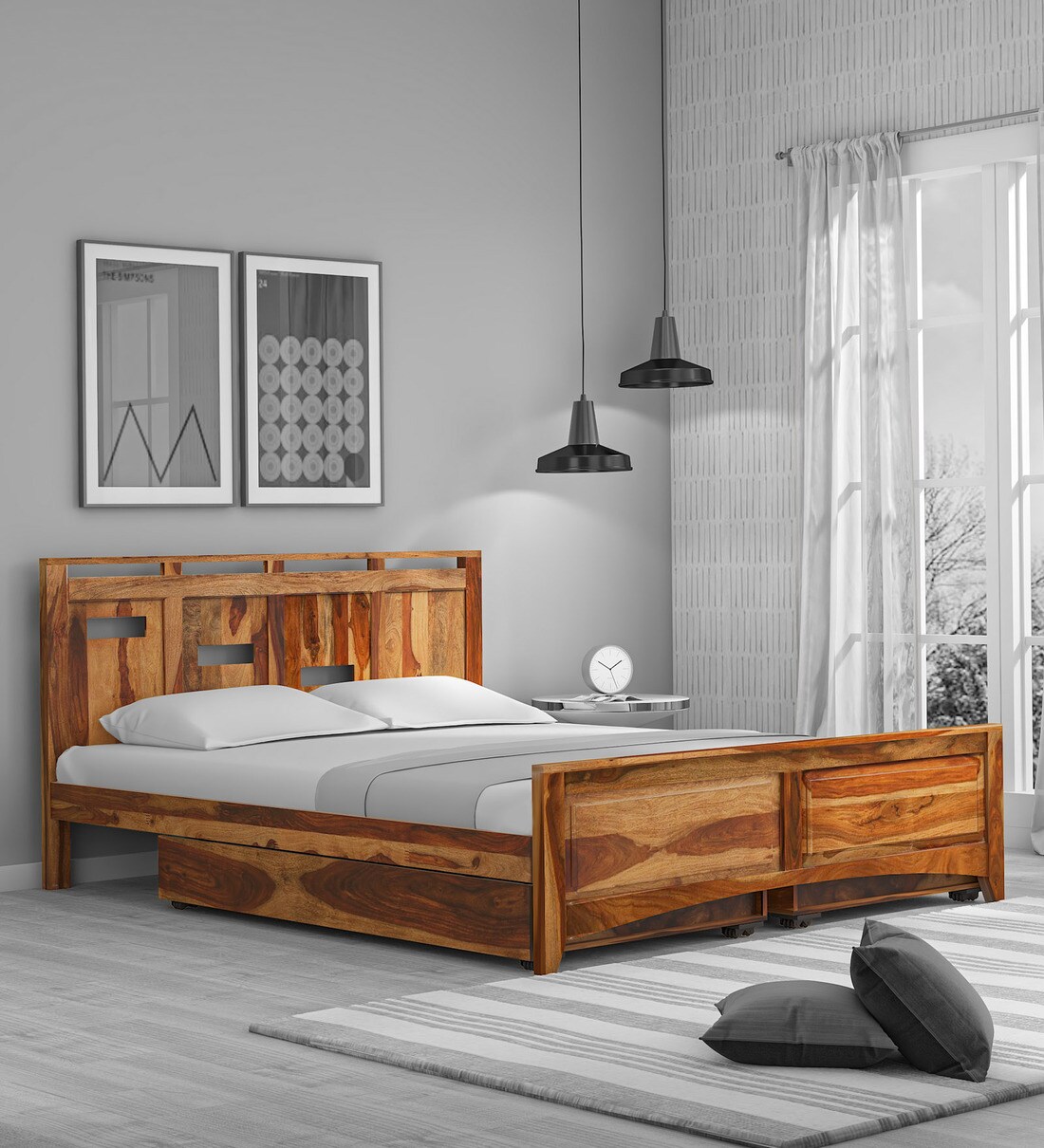 pepperfry cots queen size