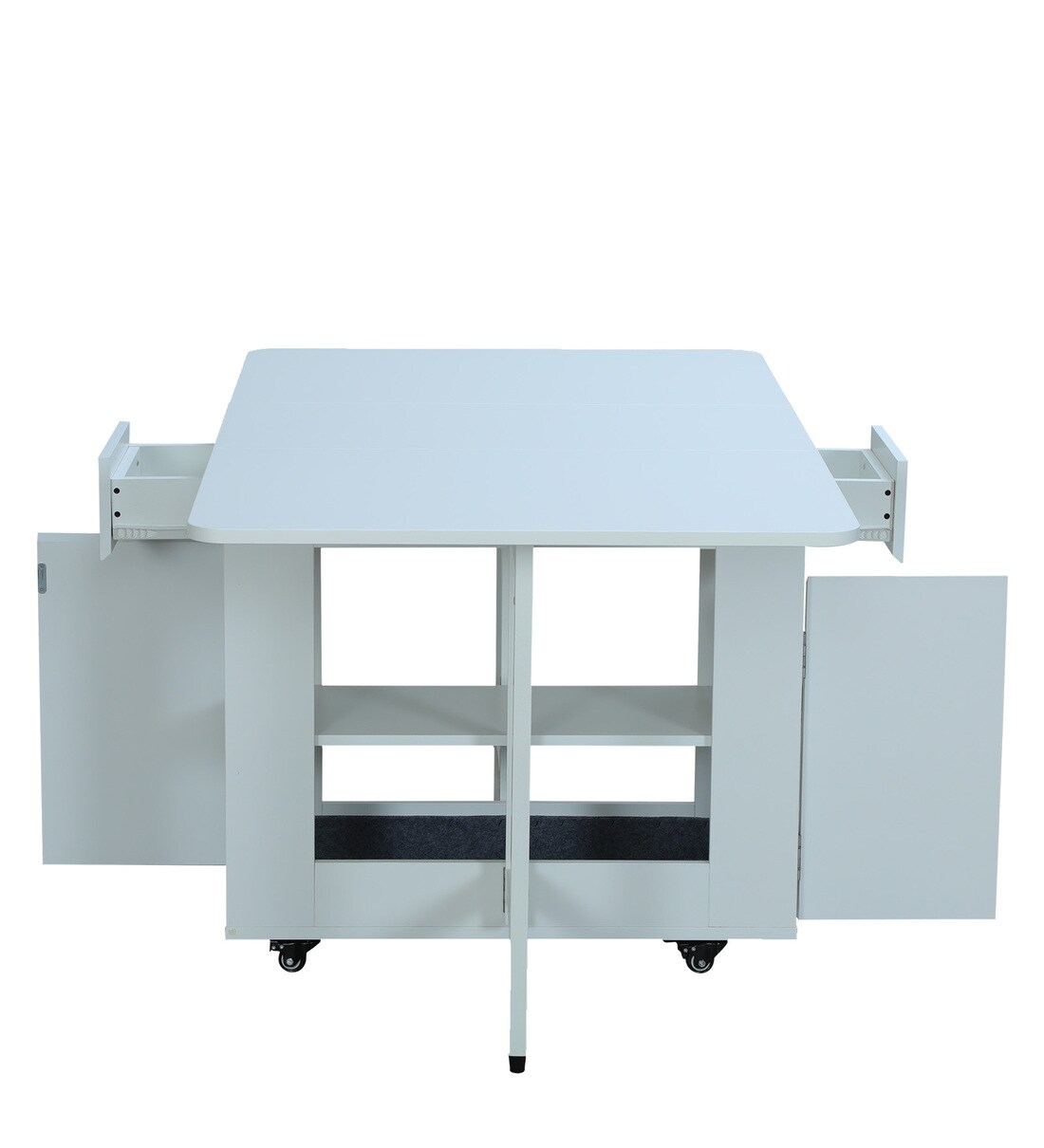 Buy 6 Seater Foldable Dining Table in White Finish by Space