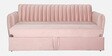 Bianca Velvet Pull-Out Sofa Cum Bed in Baby Pink Colour