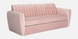 Bianca Velvet Pull-Out Sofa Cum Bed in Baby Pink Colour