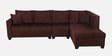 Bingo Fabric LHS 6 Seater Sectional Sofa In Mahogany Colour