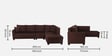 Bingo Fabric LHS 6 Seater Sectional Sofa In Mahogany Colour