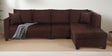Bingo Fabric LHS 6 Seater Sectional Sofa In Mahogany Colour