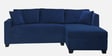 Bingo Fabric LHS Sectional Sofa (2+ Lounger) In Cool Cobalt Colour