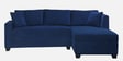 Bingo Fabric LHS Sectional Sofa (2+ Lounger) In Cool Cobalt Colour