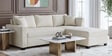 Bingo Fabric LHS Sectional Sofa (2+ Lounger) In Creamy Cashmere Colour