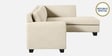Bingo Fabric LHS Sectional Sofa (2+ Lounger) In Creamy Cashmere Colour