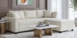 Bingo Fabric LHS Sectional Sofa (2+ Lounger) In Creamy Cashmere Colour
