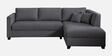 Bingo Fabric LHS Sectional Sofa (2+ Lounger) In Grey Colour