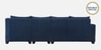 Bingo Fabric LHS Sectional Sofa (3+ Lounger) In Cool Cobalt Colour