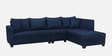 Bingo Fabric LHS Sectional Sofa (3+ Lounger) In Cool Cobalt Colour