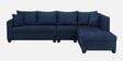 Bingo Fabric LHS Sectional Sofa (3+ Lounger) In Cool Cobalt Colour
