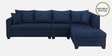 Bingo Fabric LHS Sectional Sofa (3+ Lounger) In Cool Cobalt Colour
