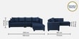 Bingo Fabric LHS Sectional Sofa (3+ Lounger) In Cool Cobalt Colour