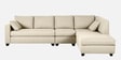 Bingo Fabric LHS Sectional Sofa (3+ Lounger) In Creamy Cashmere Colour