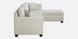 Bingo Fabric LHS Sectional Sofa (3+ Lounger) In Creamy Cashmere Colour