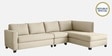 Bingo Fabric LHS Sectional Sofa (3+ Lounger) In Creamy Cashmere Colour