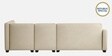 Bingo Fabric LHS Sectional Sofa (3+ Lounger) In Creamy Cashmere Colour Bingo Fabric LHS Sectional Sofa (3+ Lounger) In Creamy Cashmere Colour