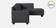 Bingo Fabric LHS Sectional Sofa (3+ Lounger) In Grey Colour