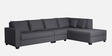 Bingo Fabric LHS Sectional Sofa (3+ Lounger) In Grey Colour