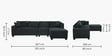 Bingo Fabric LHS Sectional Sofa (3+ Lounger) In Grey Colour Bingo Fabric LHS Sectional Sofa (3+ Lounger) In Grey Colour