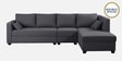 Bingo Fabric LHS Sectional Sofa (3+ Lounger) In Grey Colour