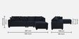 Bingo Fabric LHS Sectional Sofa (3+ Lounger) In Grey Colour Bingo Fabric LHS Sectional Sofa (3+ Lounger) In Grey Colour