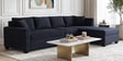Bingo Fabric LHS Sectional Sofa (3+ Lounger) In Grey Colour Bingo Fabric LHS Sectional Sofa (3+ Lounger) In Grey Colour