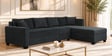 Bingo Fabric LHS Sectional Sofa (3+ Lounger) In Grey Colour Bingo Fabric LHS Sectional Sofa (3+ Lounger) In Grey Colour