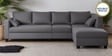 Bingo Fabric LHS Sectional Sofa (3+ Lounger) In Grey Colour