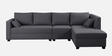 Bingo Fabric LHS Sectional Sofa (3+ Lounger) In Grey Colour Bingo Fabric LHS Sectional Sofa (3+ Lounger) In Grey Colour
