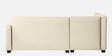 Bingo Fabric RHS Sectional Sofa (2+ Lounger) In Creamy Cashmere Colour