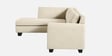 Bingo Fabric RHS Sectional Sofa (2+ Lounger) In Creamy Cashmere Colour