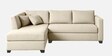 Bingo Fabric RHS Sectional Sofa (2+ Lounger) In Creamy Cashmere Colour