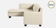Bingo Fabric RHS Sectional Sofa (2+ Lounger) In Creamy Cashmere Colour