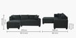 Bingo Fabric RHS Sectional Sofa (2+ Lounger) In Grey Colour Bingo Fabric RHS Sectional Sofa (2+ Lounger) In Grey Colour