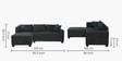 Bingo Fabric RHS Sectional Sofa (2+ Lounger) In Grey Colour Bingo Fabric RHS Sectional Sofa (2+ Lounger) In Grey Colour